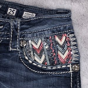 Size 24 blinged miss me jeans